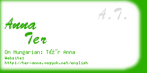 anna ter business card